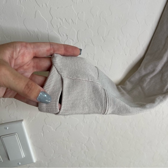 ATHLETA Light Beige Marina Crew Neck Drawstring Sweatshirt - Picture 5 of 8